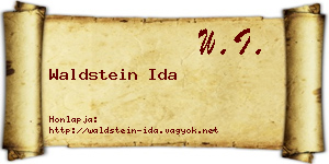 Waldstein Ida névjegykártya